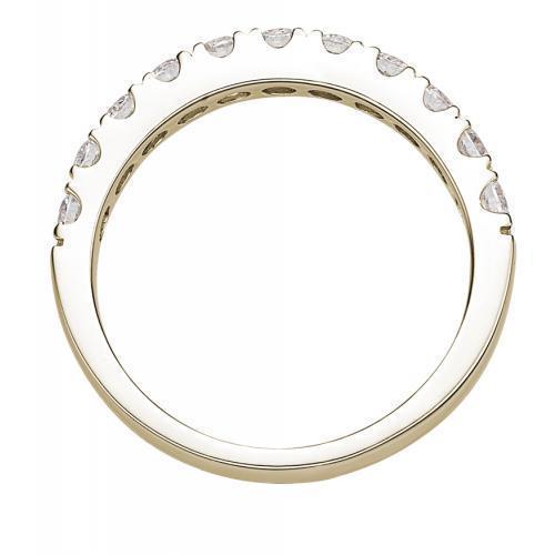 Princess Cut Engagement Ring and Band Set in Yellow Gold