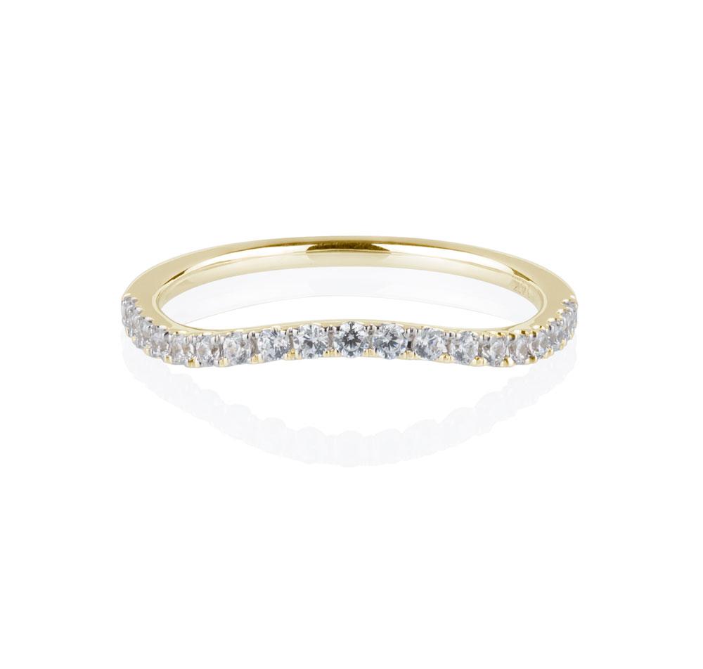 Juliet curved band in 10ct Yellow Gold